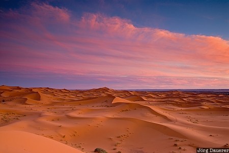 Adrouine, clouds, Erg Chebbi, evening light, Meknès-Tafilalet, Merzouga, Morocco, Marokko