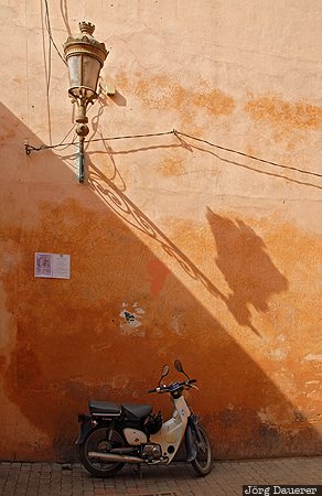 Street Lamp in Marrakech Marrakech, Marrakech-Tensift-Al Haouz, Morocco, Africa, facade, MAR, moped, Marokko, Marrakesh, Murakush