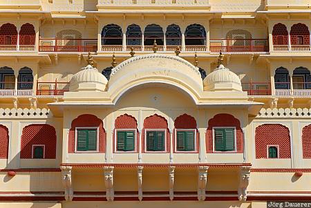 City Palace, India, Jaipur, Kanota, morning light, oriel, ornamented, Rajasthan