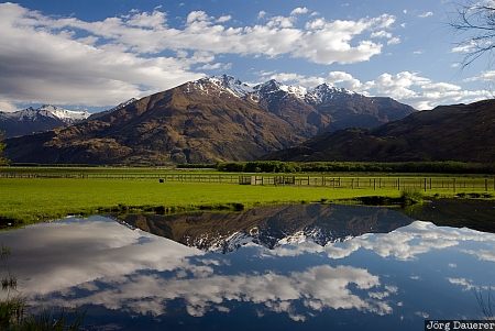 Glendhu, New Zealand, Otago, clouds, lake, lake wanaka, mountains, Neuseeland