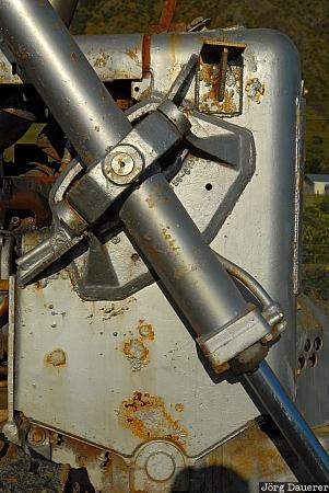 Ngawi, New Zealand, Pirinoa, bulldozer, engine, fishing, North Island, Neuseeland