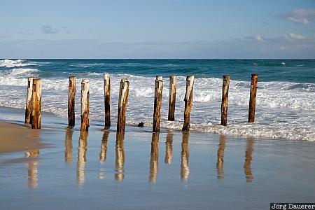 New Zealand, Saint Clair, Saint Kilda, beach, coast, Otago, reflexion, Neuseeland