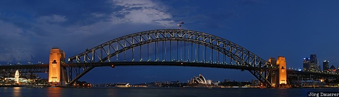 Australia, New South Wales, Sydney, night artificial light, opera, bridge, panorama, Australien, Down Under, NSW