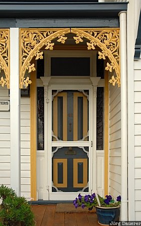 door, green, yellow, Australia, Stanley, Tasmania, Bass Strait