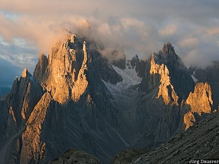 Italy, Belluno, clouds, Dolomite Alps, morning light, mountain, sky, Italien, Italia