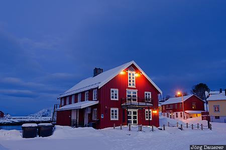 Kabelvåg, NOR, Nordland, Norway, arctic circle, Austvågøy, blue hour, Norwegen, Norge