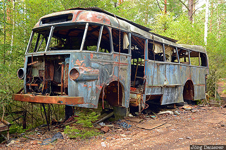 Almundsryd, Blekinge, Ryd, SWE, Sweden, Bilkyrkogården Kyrkö Mosse, bus