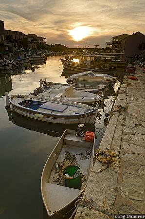 Centuri, Corse, France, FRA, backlit, boats, cap corse, Frankreich, Korsika, Corsica