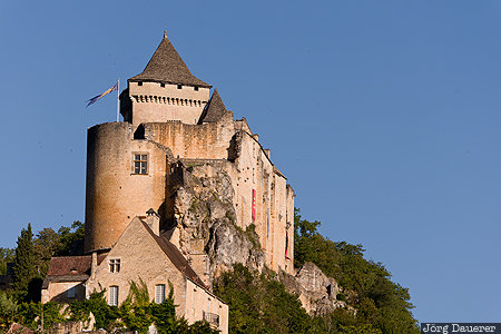 Aquitaine, Castelnaud-la-Chapelle, FRA, France, blue sky, castle, dordogne, Frankreich