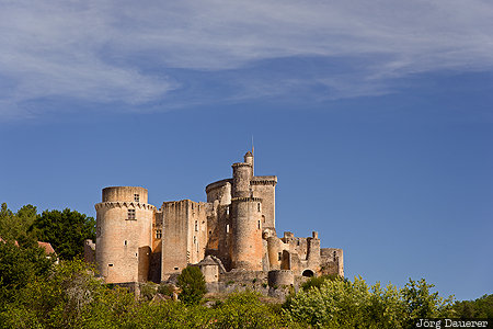 FRA, France, Midi-Pyrénées, blue sky, Bonaguil, castle, Château de Bonaguil, Frankreich