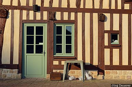 FRA, France, Haute-Normandie, Le Bourg-Dun, Normandy, door, facade, Frankreich, Normandie