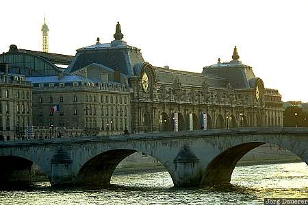 Seine, Eiffel Tower, Musee d'Orsey, Paris, France, Europe, Ile de France, Frankreich