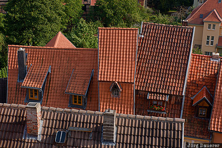 DEU, Germany, Quedlinburg, Quedlinburg-Altstadt, Saxony-Anhalt, Sachsen-Anhalt, castle hill, Deutschland