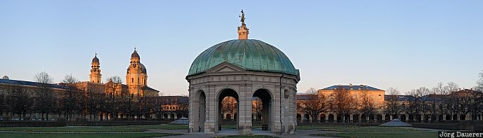 Bavaria, Dianatempel, Germany, Hofgarten, Lehel, morning light, Munich, Deutschland, Bayern, München, Muenchen