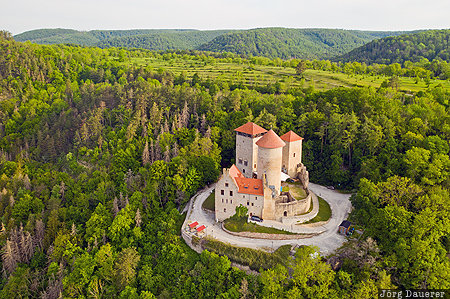 Burg Normannstein, castle, DEU, Germany, green, morning light, Thuringia, Treffurt, Deutschland, Thüringen, Thueringen