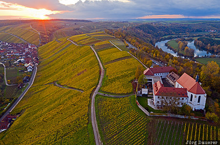 Bavaria, DEU, Escherndorf, Germany, Nordheim am Main, autumn, main, Deutschland, Bayern