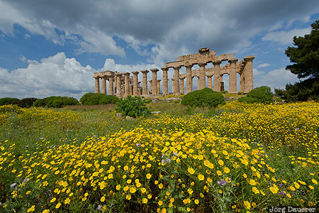 ITA, Italy, Marinella, Sicily, dark clouds, flowers, Greek