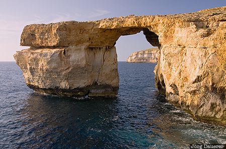 Malta, San Lawrenz, azure window, Game of Thrones, beach, coast, evening light