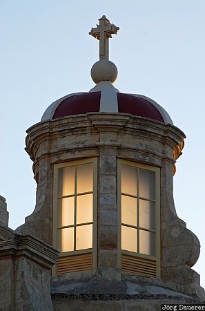 Backlit Cupola Malta, Rabat, backlit, blue sky, church, cupola, evening light