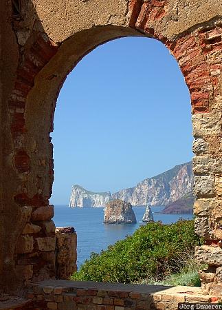 Italy, Sardinia, Nebida, arc, coast, coastline, evening light, Italien, Italia, Sardinien, Sardegna