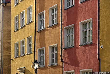 Gdansk, POL, Poland, Pomerania, Danzig, facade, morning light