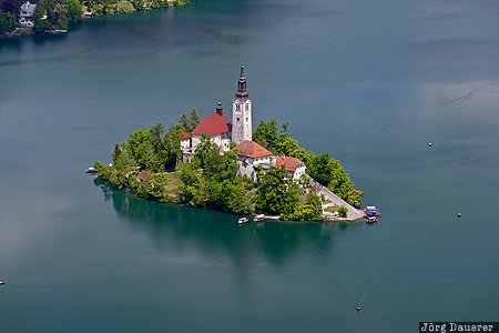 Assumption of Mary, Bled, Bled Island, Blejski otok, Cerkev Marijinega vnebovzetja, church, island, Slovenia, Upper Carniola