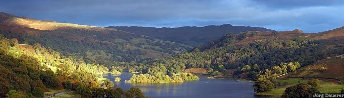 Rydal, United Kingdom, Cumbria, England, evening light, forest, green, Großbritannien, Vereinigtes Königreich, Grossbritannien, Vereinigtes Koenigreich