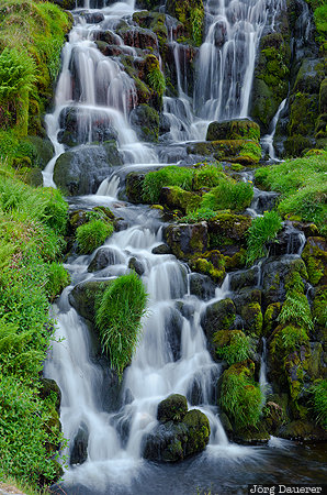 Borve, Carbost, GBR, Scotland, United Kingdom, Brides Veil Waterfall, green, Isle of Skye, Großbritannien, Vereinigtes Königreich, Schottland, Grossbritannien, Vereinigtes Koenigreich