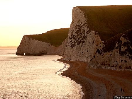 Dorset, cliffs, sunset, evening, Lulworth, Lulworth Cove, Durdle Door, United Kingdom, Großbritannien, Vereinigtes Königreich, Grossbritannien, Vereinigtes Koenigreich