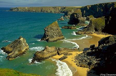 bedruthan steps, Cornwall, sea, cliffs, england, UK, GB, United Kingdom, Newquay, Großbritannien, Vereinigtes Königreich, Grossbritannien, Vereinigtes Koenigreich