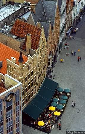 Bruges, Houses, gables, roofs, Belgium, Brugge, Flandern, West Flanders, Belgien