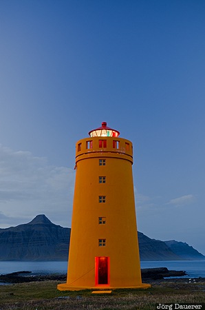 Austurland, Iceland, ISL, Vattarnes, blue hour, east fjords, evening light