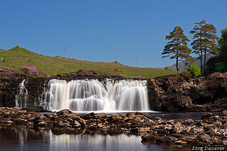 Aasleagh, Connaught, Republic of Ireland, IRL, An Oirimh, blue sky, Connemara, Galway, Ireland, Irland