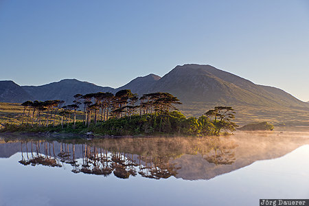 Clifden, Republic of Ireland, IRL, Recess, blue sky, connemara, Derryclare Lough, Galway, Ireland, Irland