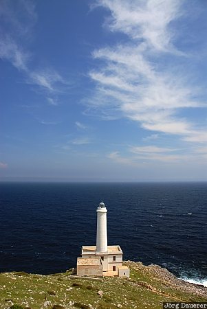 Italy, Puglia, Otranto, blue sky, clouds, salento, lighthouse, Apulia, Italien, Italia, Apulien