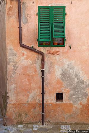 Italy, Roccalbegna, Tuscany, ITA, decay, facade, green, Italien, Italia