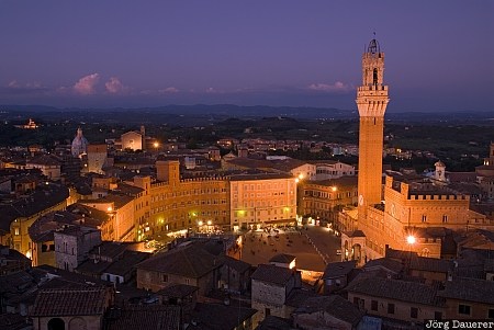 Italy, Siena, Toscana, Tuscany, blue hour, evening light, floodlight, Italien, Italia