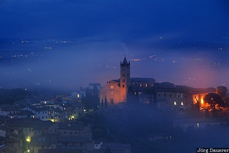 Italy, Siena, Tuscany, basilica, blue hour, church, evening light, Italien, Italia