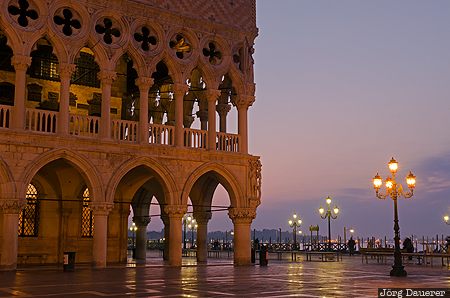 ITA, Italy, Sestière di San Marco, Veneto, Venezia, blue hour, columns, Venice, Italien, Italia