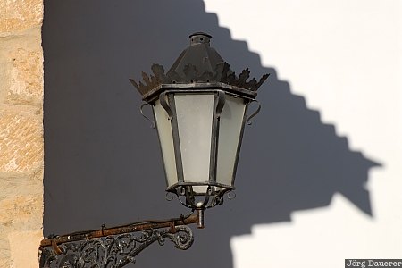 Street Lamp and Shadow Andalucia, Baeza, Spain, morning light, shadow, street lamp, renaissance, Andalusia, Spanien, Espana, Andalusien