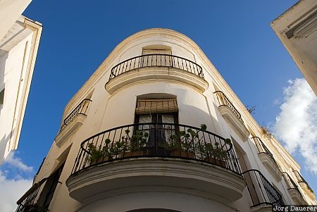 Andalusia, Barbate, Spain, Vejer de la Frontera, blue sky, buildings, clouds, Spanien, Espana, Andalucia, Andalusien