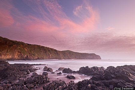 Azores, Mosteiros, Portugal, PRT, beach, coast, colorful clouds