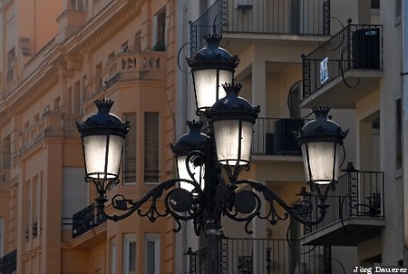 Spain, Andalusia, Cordoba, houses, street lamp, morning light, Spanien, Espana, Andalucia, Andalusien, Cordova