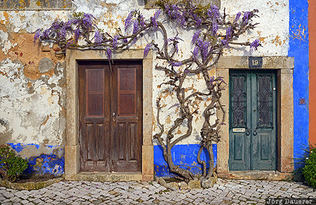 Casais da Capeleira, Leiria, &Oacute;bidos, Portugal, PRT, blue, decay