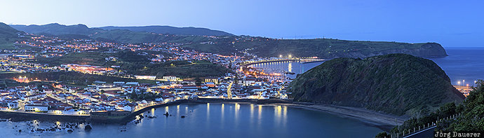 Azores, Azores archipelago, blue hour, central group, evening light, Faial, Horta, Portugal