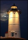 Moon over Nobska Light