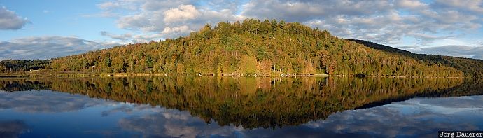 Vermont, Craftsbury, United States, Lake Eligo, clouds, sky, blue sky, USA, Vereinigte Staten