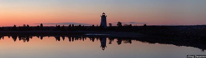 Martha's Vineyard, Cape Cod, lighthouse, Edgartown, Massachusetts, MA, sunrise, United States, USA, Vereinigte Staten