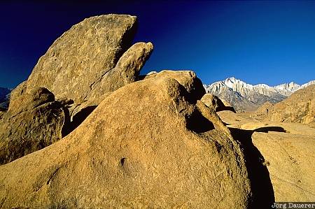 Alabama Hills, rocks, Sierra Nevada, sunrise, morning, Owens Valley, California, United States, USA, Vereinigte Staten, Kalifornien, CA