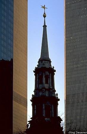 Trinity Church downtown, World Trade Center, Trinity church, Manhattan, New York, twin-towers, wtc, United States, USA, Vereinigte Staten, NY, New York City, Big Apple